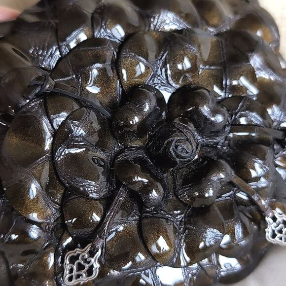 Brighton Rosealie Flower Leather Coin Purse/Wallet w Bonus Mirror - Picture 6 of 14